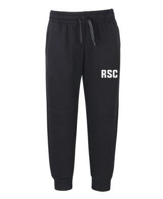 Kids Track Pants:Black with Redhead Surf Club