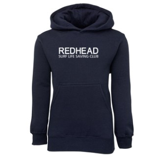 Kids Fleecy Hoodie:Navy with Redhead Surf Club